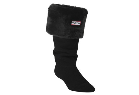 Hunter Socks Soft Furry Cuff Welly Socks