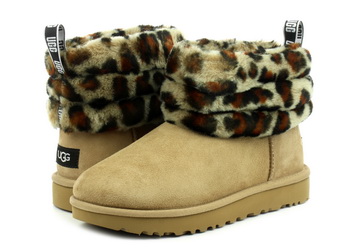 UGG Botine Fluff Mini Quilted Leopard