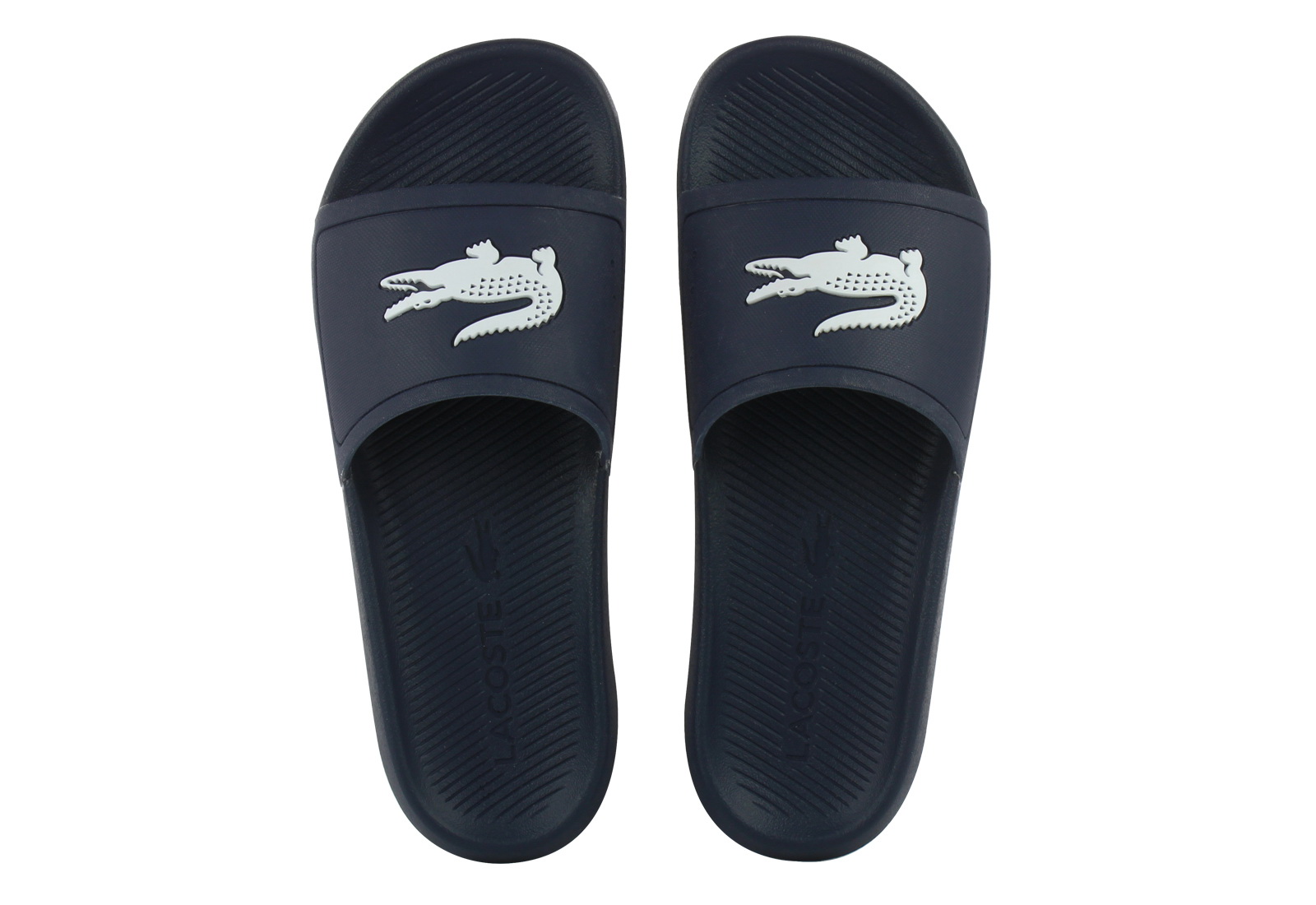 lacoste slippers black