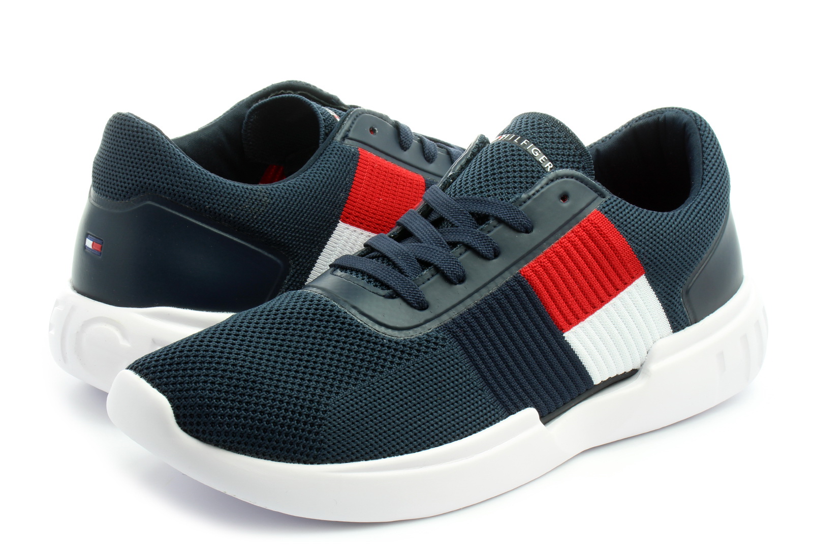 Tommy Hilfiger Mens Corporate Knit Moder Sneakers FM0FM02600DW5 - Mens from CHO Fashion and 