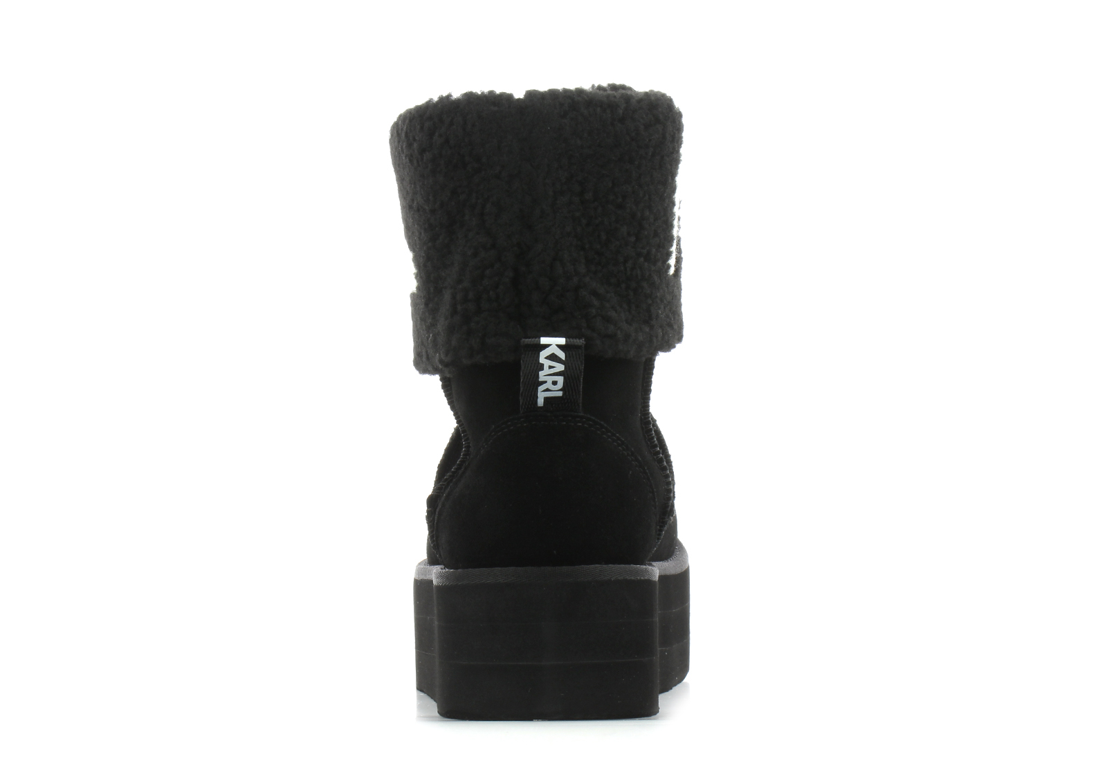 Karl Lagerfeld Čizme Do Gležnja Crne Gležnjače - Thermo Karl Logo Boot ...