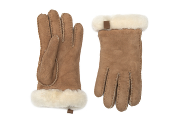 UGG Rokavice Shorty Glove W Leather Trim