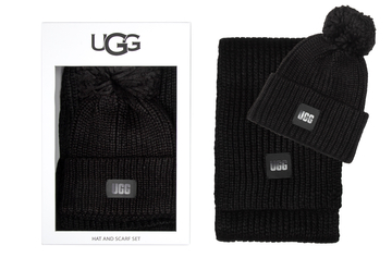 UGG Kape/šali Knit Beanie W Pom And Scarf