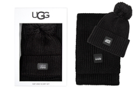 UGG-#Kape/šali#-Knit Beanie W Pom And Scarf